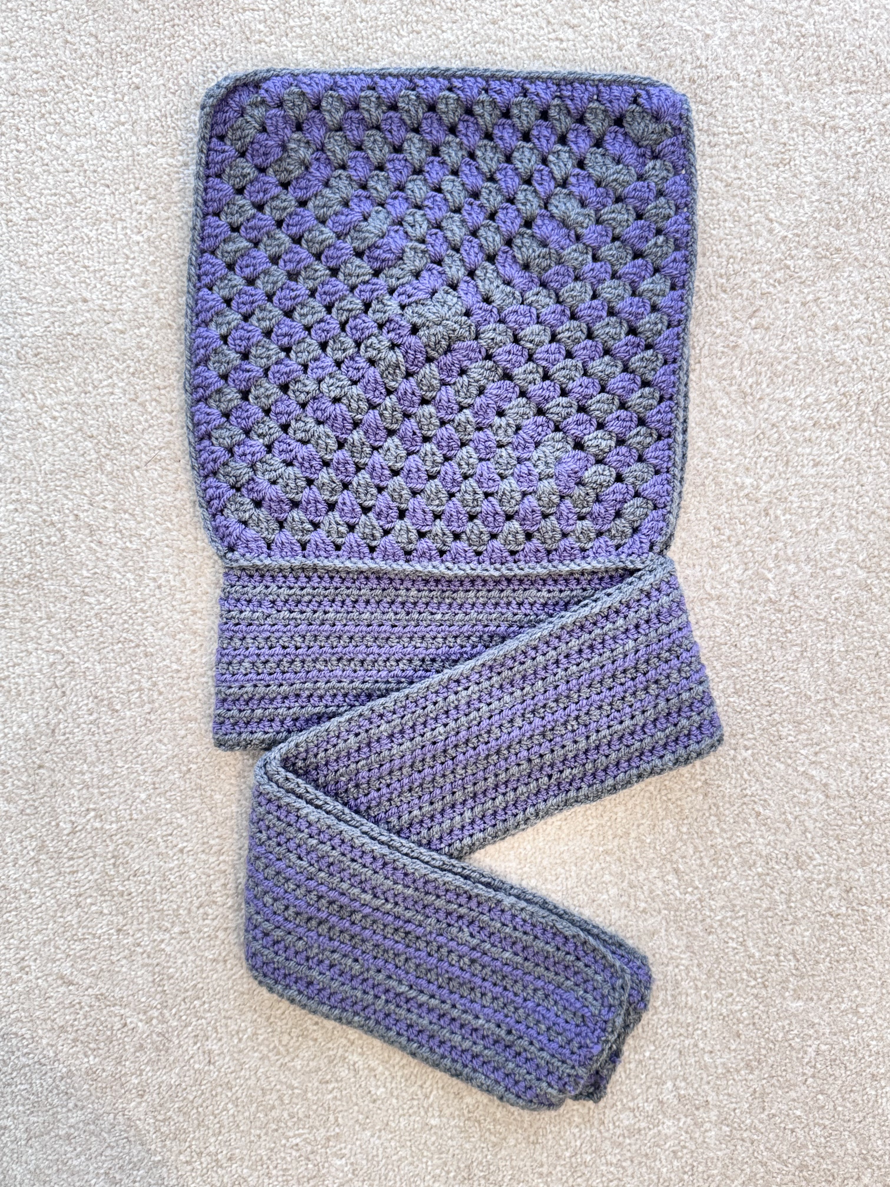 Handmade Crochet Scoodie (Scarf + Hoodie)