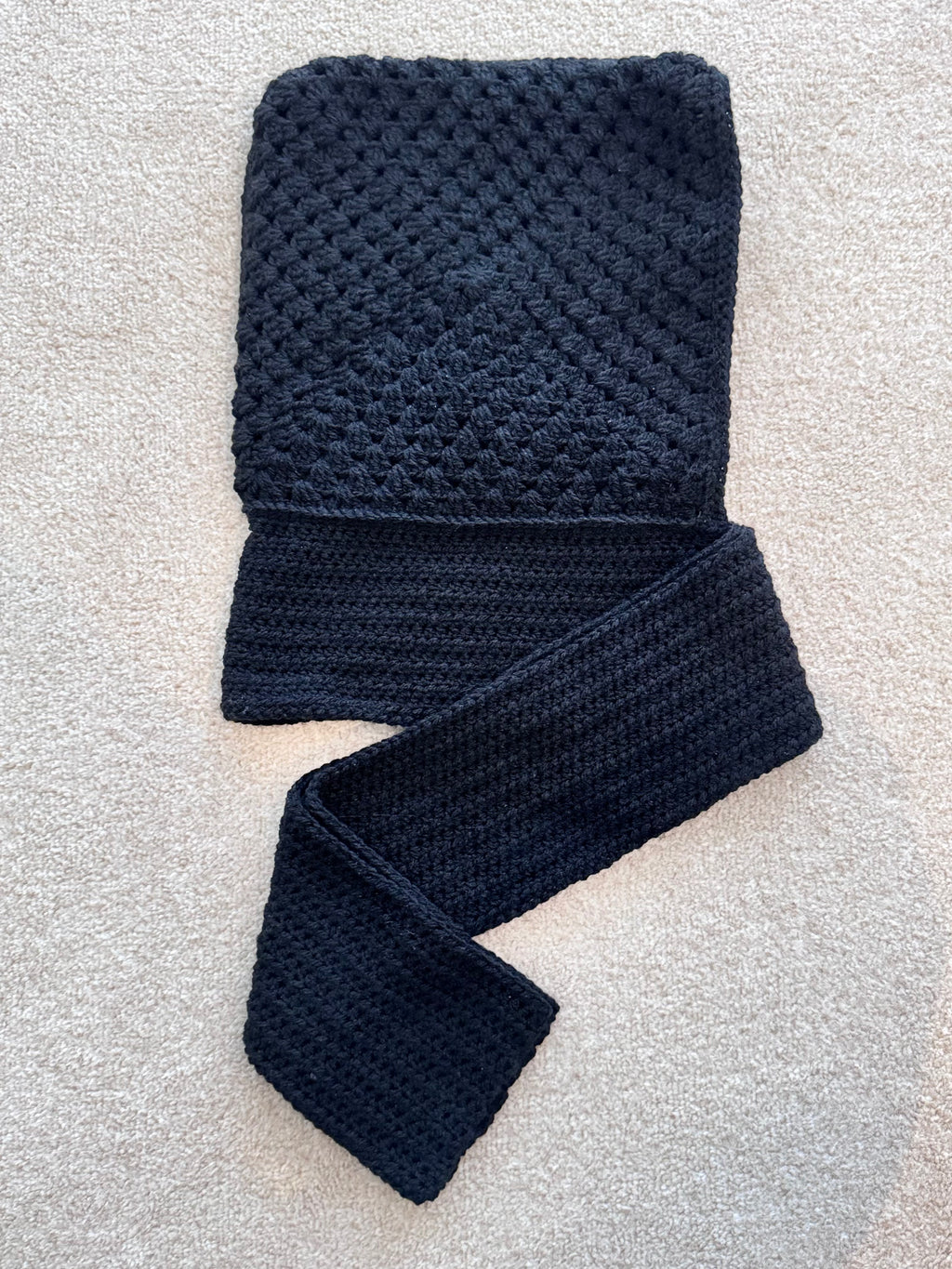 Handmade Crochet Scoodie (Scarf + Hoodie)